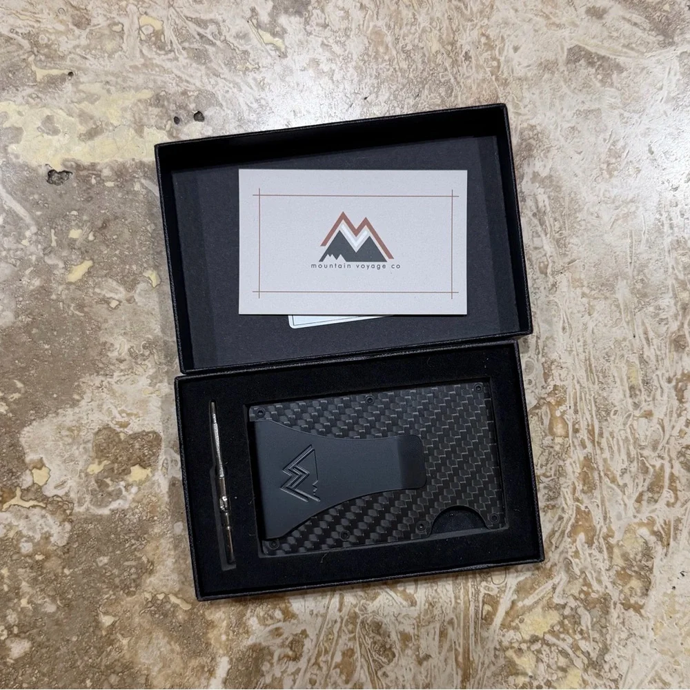 Black Carbon Fiber Money Clip
